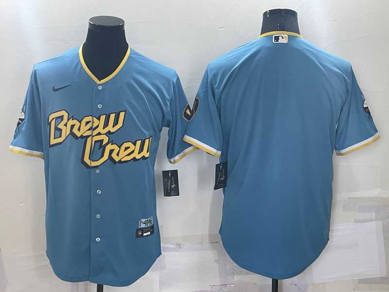 Brewers Blank Blue Nike 2022 City Connect Cool Base Jersey,We sell and wholesale Brewers Blank Blue Nike 2022 City Connect Cool Base Jersey on line form chian!